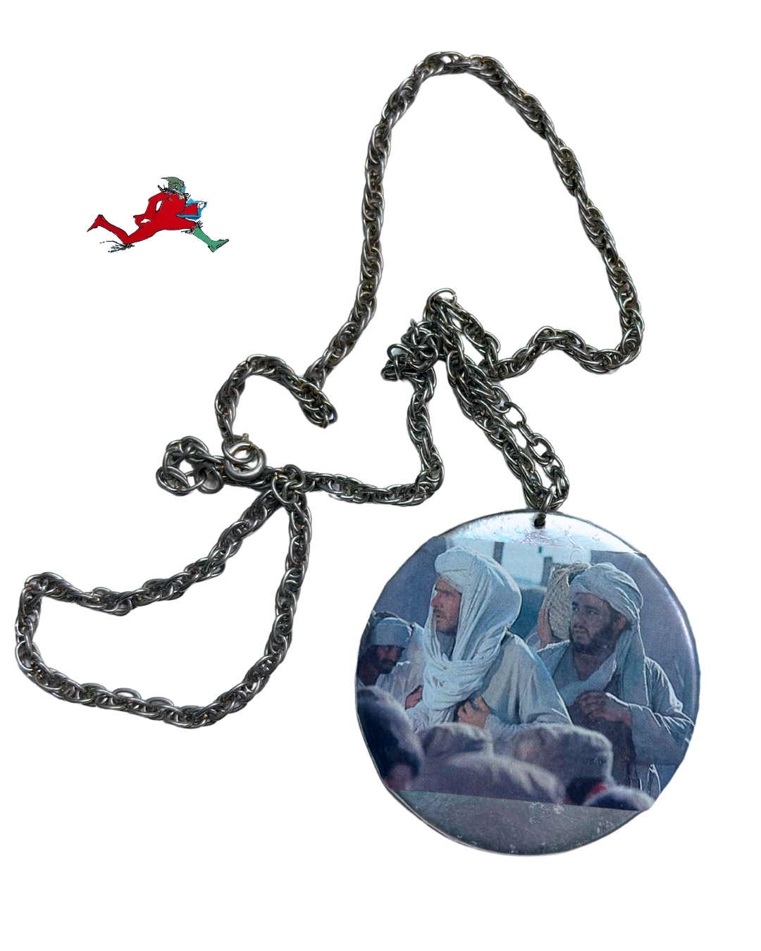 Vintage Indiana Jones and the Raiders of the Lost Ark Movie Mirror Pendant Necklace 80s