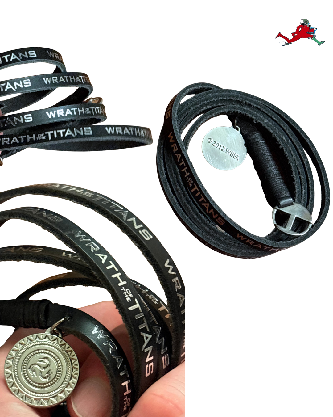 Official Wrath of The Titans (2012) Promotional Black Leather Bracelet