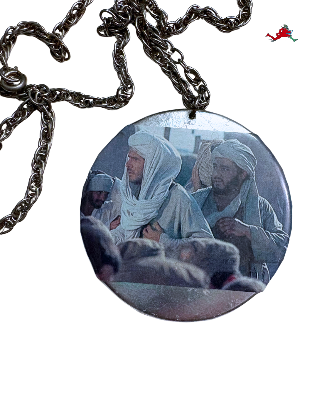 Vintage Indiana Jones and the Raiders of the Lost Ark Movie Mirror Pendant Necklace 80s