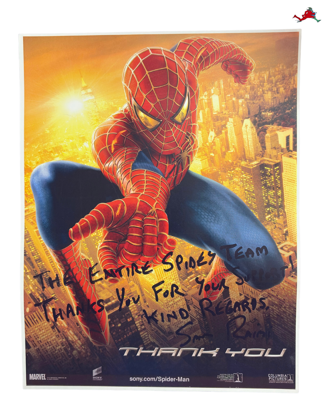 Official Cast & Crew Gift for Sam Raimi’s Spider-man 2 (2004)