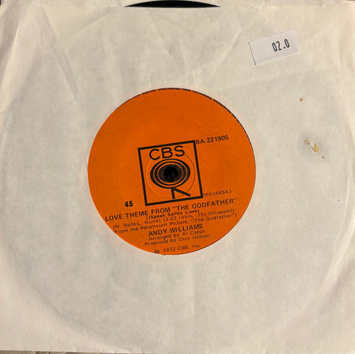 Andy Williams – Love Theme From "The Godfather" (Speak Softly Love) – 7", AU 1972