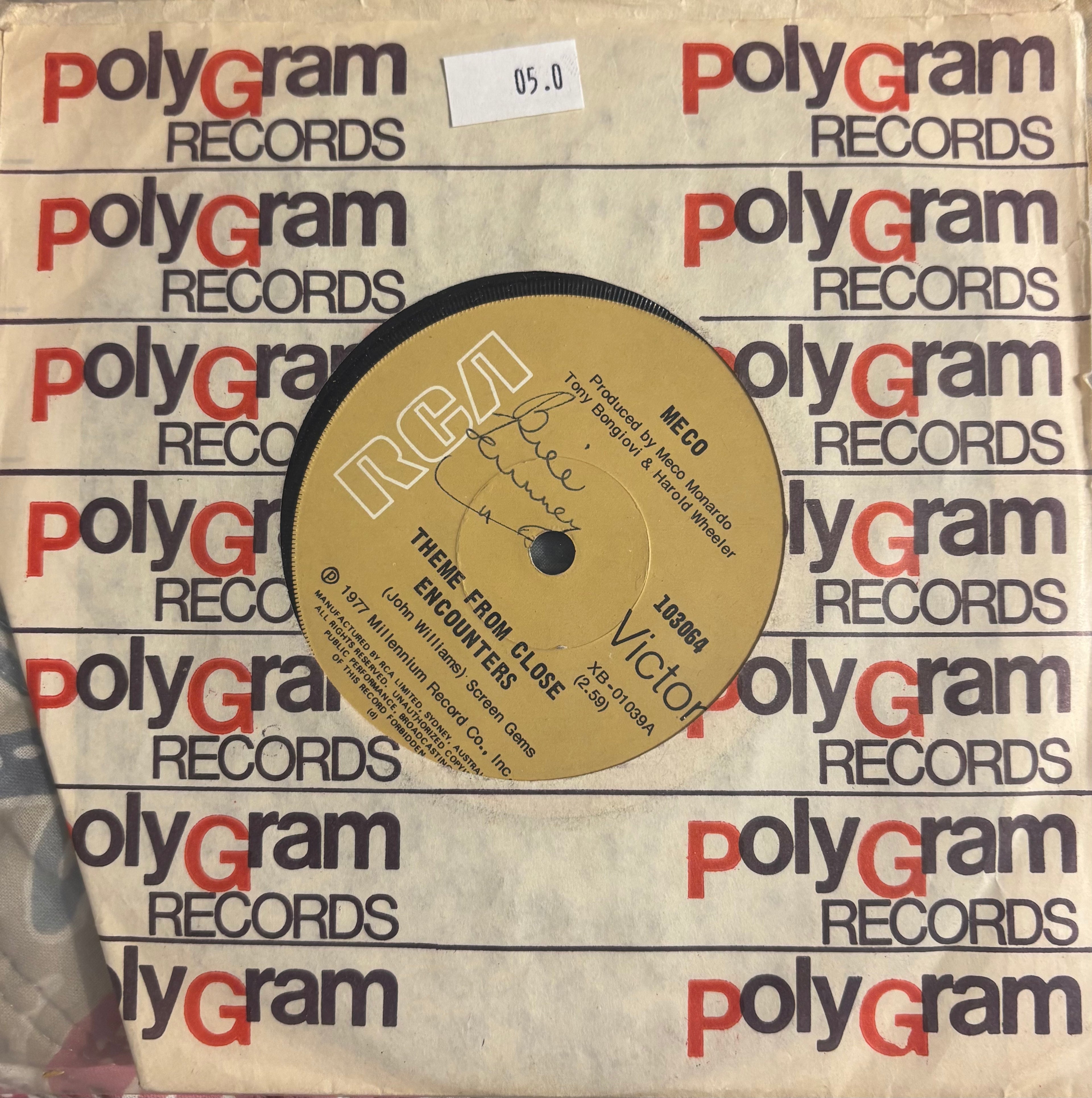 Meco – Theme From Close Encounters – 7", AU 1977