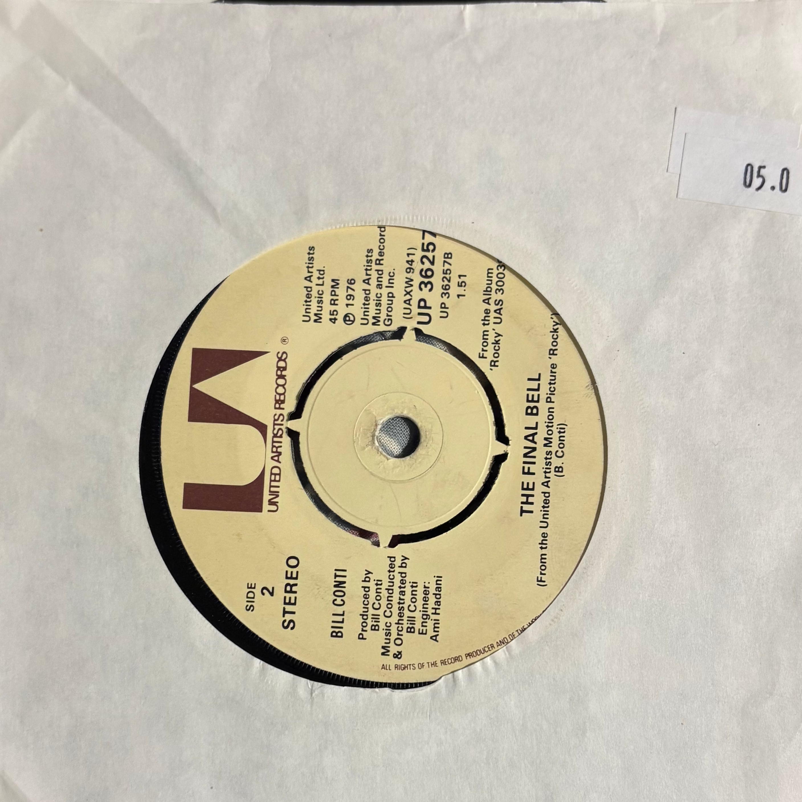Bill Conti – You Take My Heart Away – 7", AU 1976
