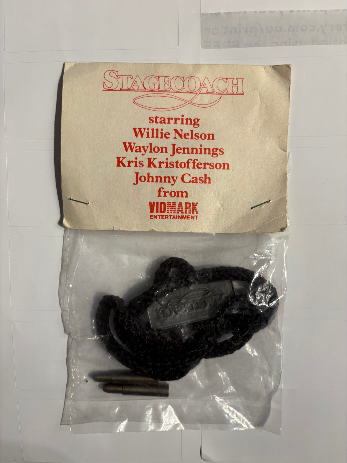 Vintage Stagecoach (1986) Vidmark Promotional Bolo Tie
