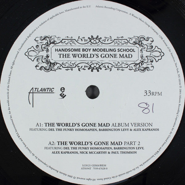 Handsome Boy Modeling School – The World's Gone Mad – 12", EU 2005