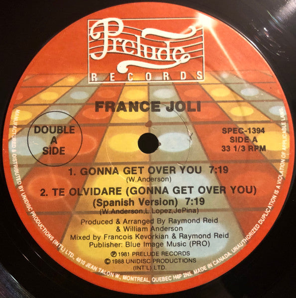 France Joli – Gonna Get Over You — front cover