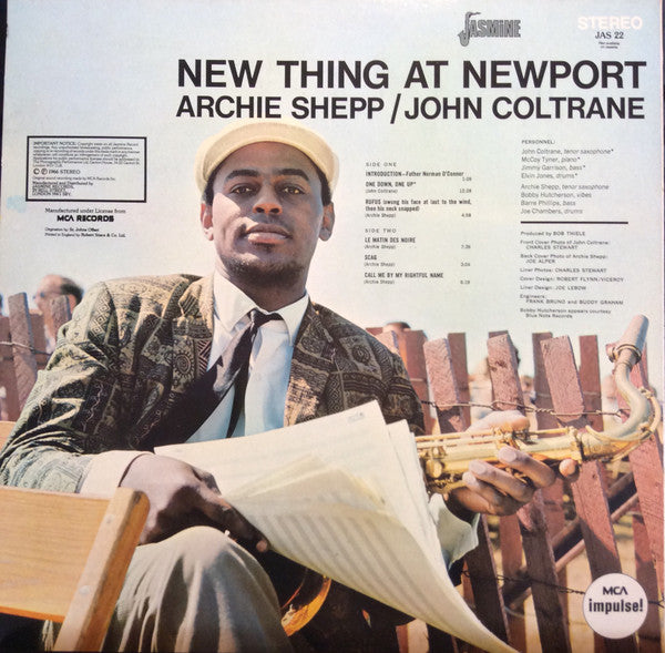 John Coltrane / Archie Shepp – New Thing At Newport — back cover