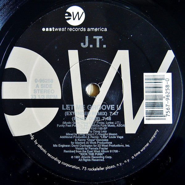 J.T. – Let Me Groove U — front cover