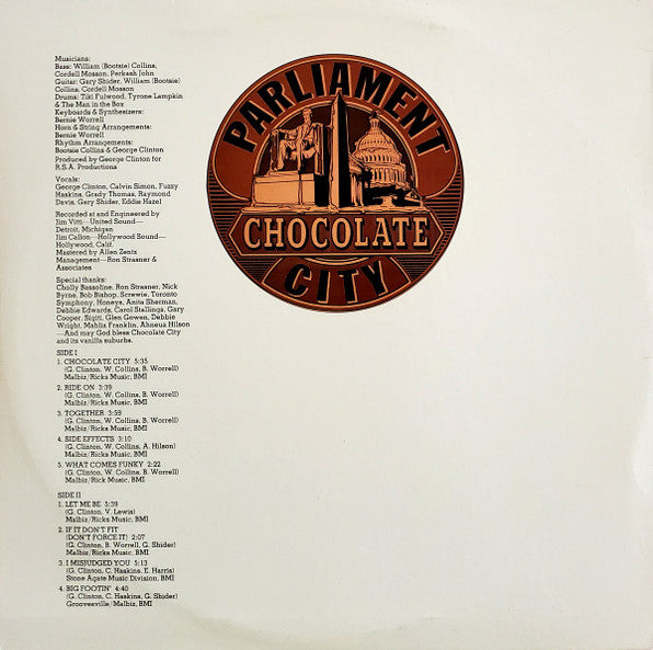 Parliament – Chocolate City — back cover