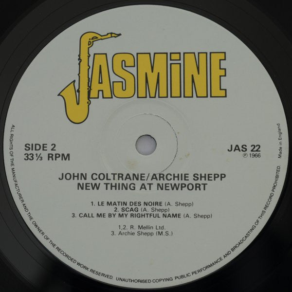 John Coltrane / Archie Shepp – New Thing At Newport – LP, UK 1982