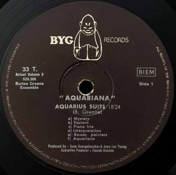 Burton Greene Ensemble – Aquariana – LP, FR 1969