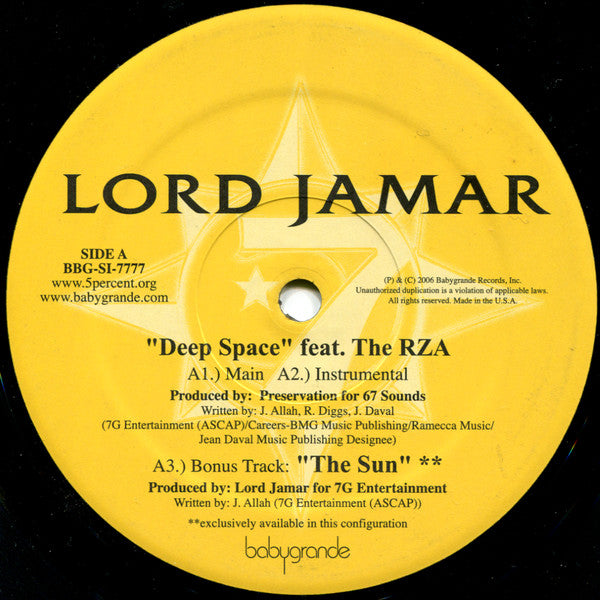 Lord Jamar – Deep Space / The Corner, The Streets – 12", US 2006