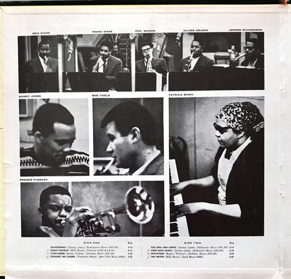 Quincy Jones And His Orchestra – The Quintessence — back cover