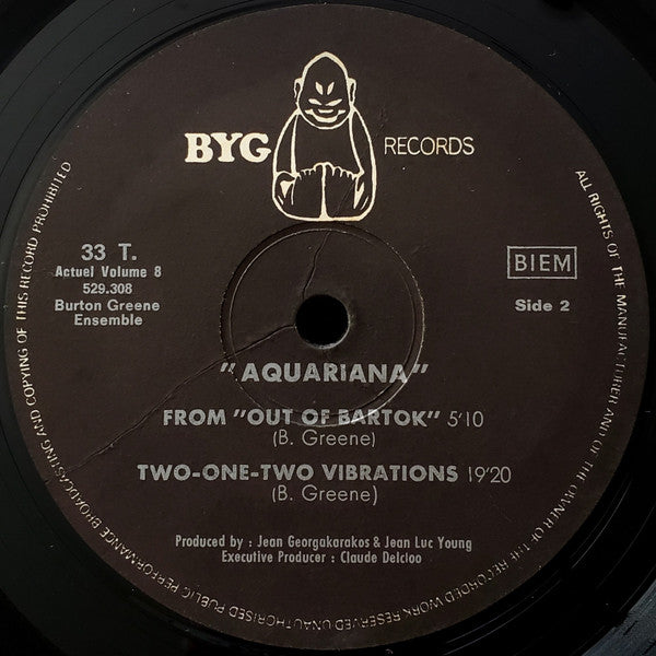 Burton Greene Ensemble – Aquariana – LP, FR 1969