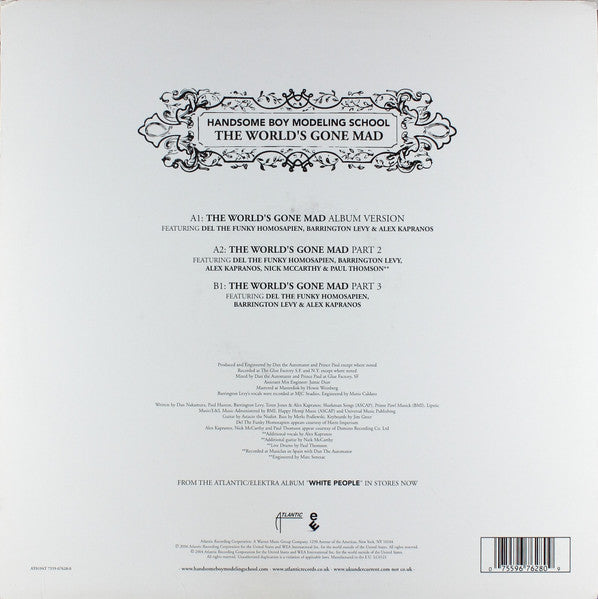 Handsome Boy Modeling School – The World's Gone Mad — back cover