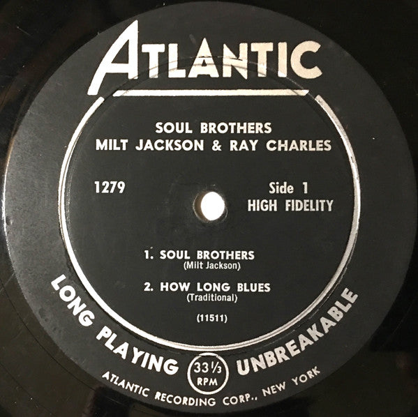 Milt Jackson & Ray Charles – Soul Brothers – LP, US 1958