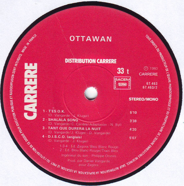 Ottawan – D.I.S.C.O. – LP, FR 1980