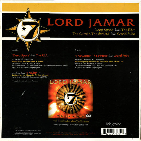 Lord Jamar – Deep Space / The Corner, The Streets — back cover