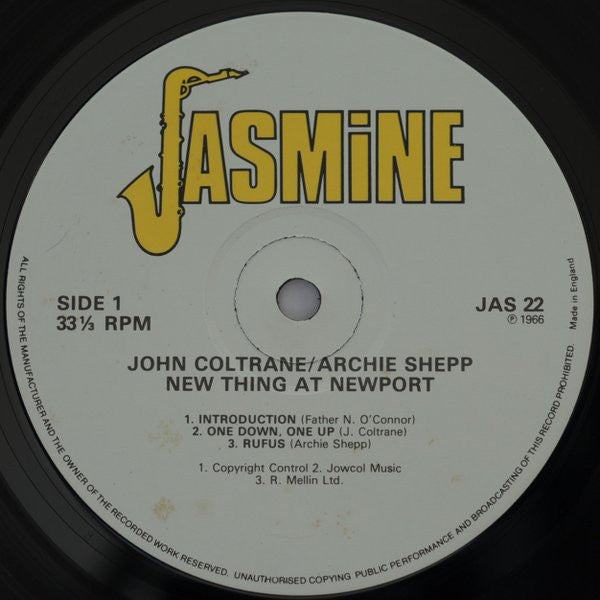 John Coltrane / Archie Shepp – New Thing At Newport – LP, UK 1982