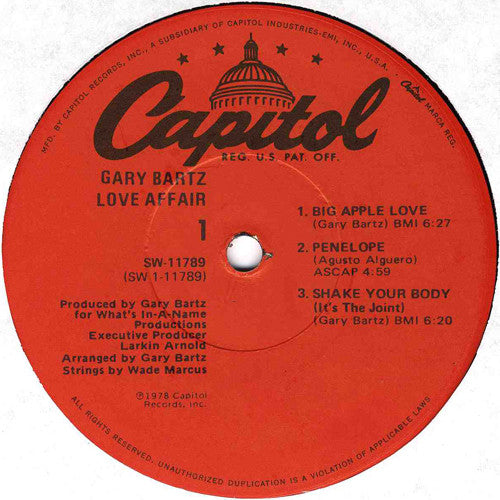 Gary Bartz – Love Affair – LP, US 1978