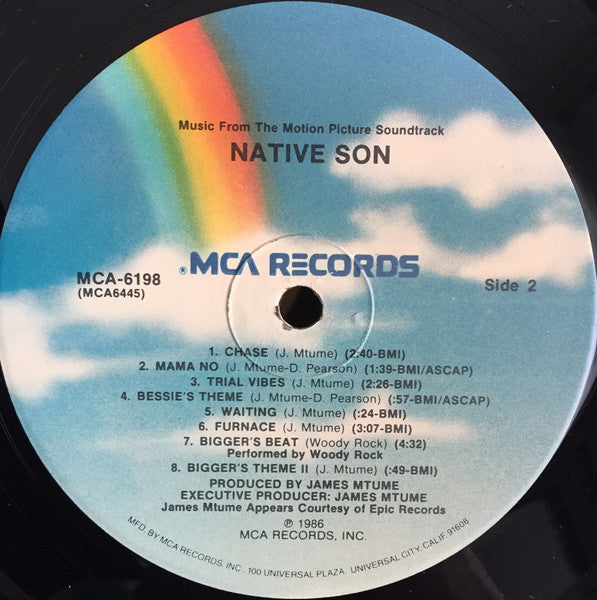 James Mtume – Native Son (Music From The Motion Picture Soundtrack) – LP, US 1986