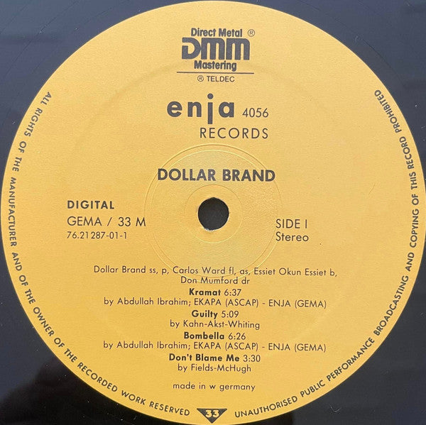 Dollar Brand, Abdullah Ibrahim – Zimbabwe – LP, DE 1983