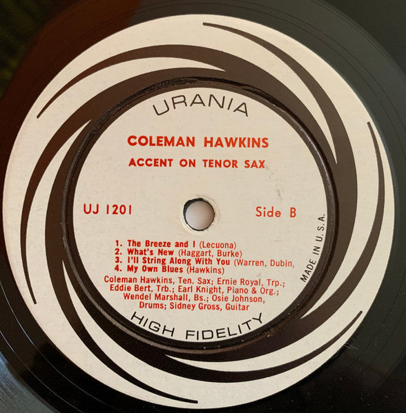 Coleman Hawkins – Accent On Tenor – LP, US 1955