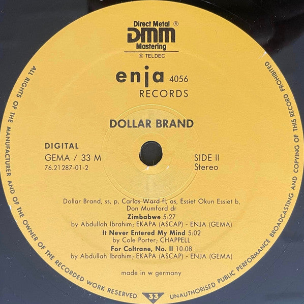 Dollar Brand, Abdullah Ibrahim – Zimbabwe – LP, DE 1983