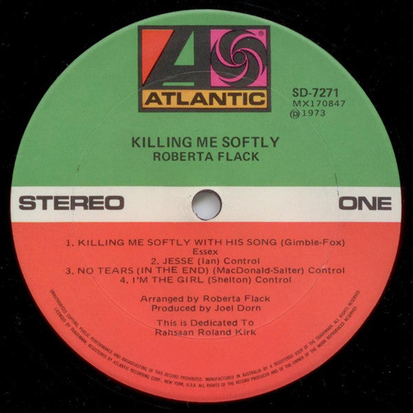 Roberta Flack – Killing Me Softly – LP, AU 1973