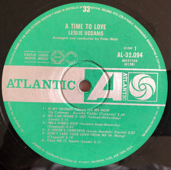Leslie Uggams – A Time To Love – LP, AU 1966