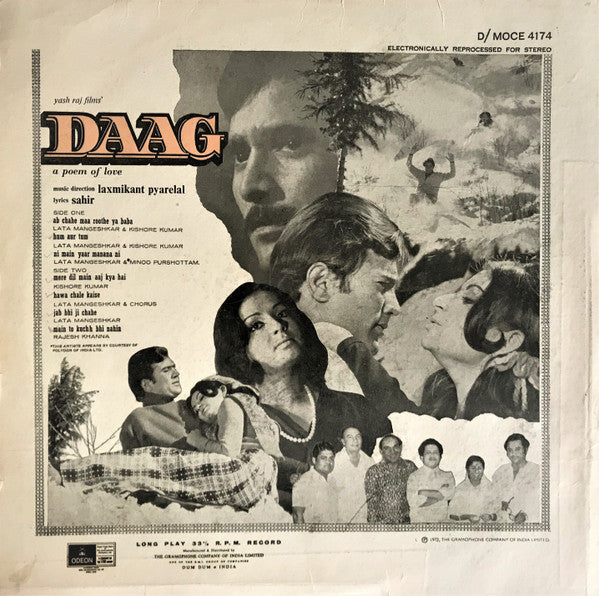 Laxmikant-Pyarelal – Daag — back cover
