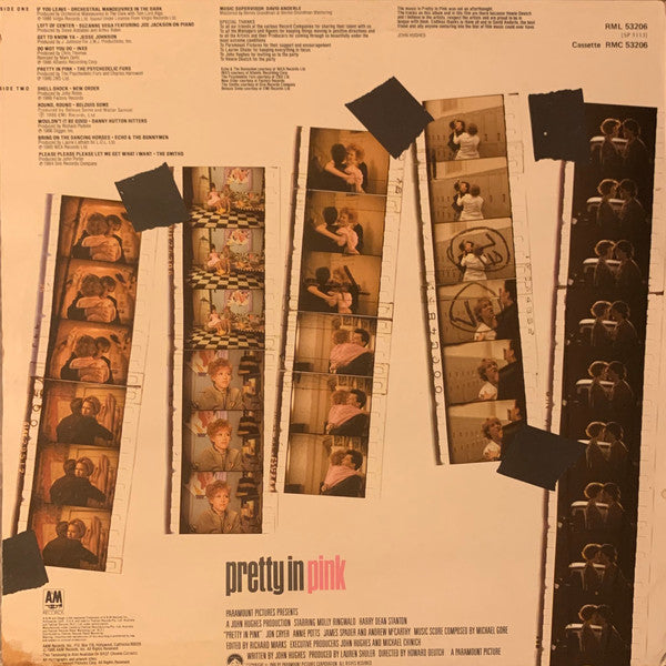 Various – Pretty In Pink (Original Motion Picture Soundtrack) — back cover