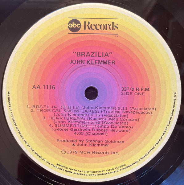 John Klemmer – Brazilia – LP, AU 1979