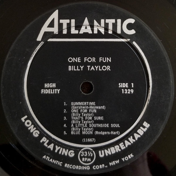 Billy Taylor – One For Fun – LP, US 1959