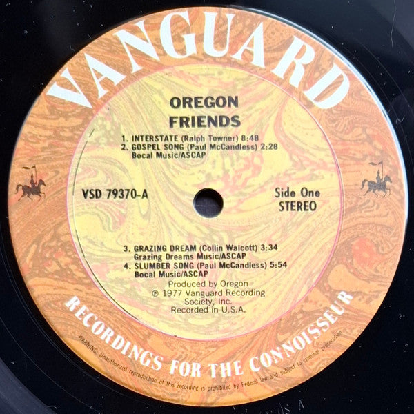 Oregon – Friends – LP, US 1977