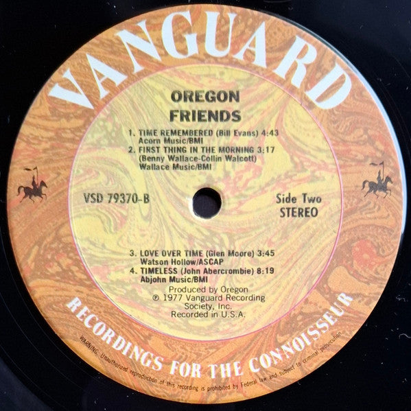 Oregon – Friends – LP, US 1977