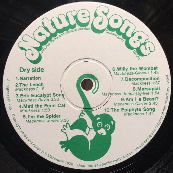 Brian Mackness, Sandy Pollard, Laurie Stone (3) – Nature Songs – LP, AU 1979