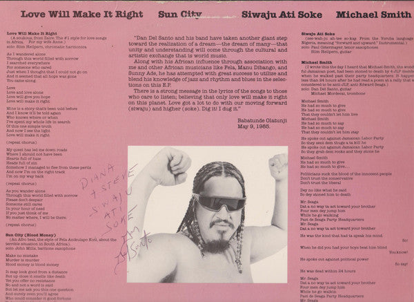 Dan Del Santo – Make It Right – 12", US 1985