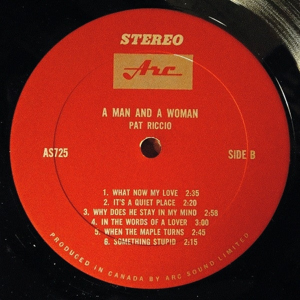 Pat Riccio – A Man And A Woman – LP, CA 1967