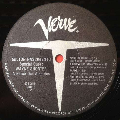Milton Nascimento Special Guest Wayne Shorter – A Barca Dos Amantes – LP, US 1986