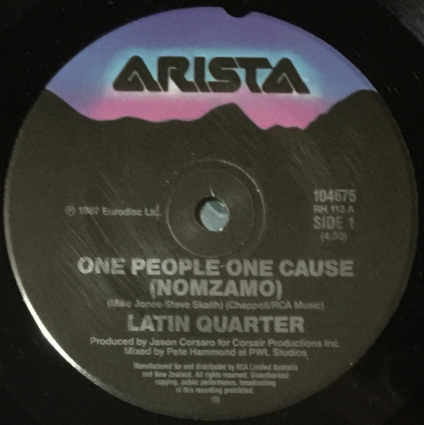 Latin Quarter – One People One Cause (Nomzamo) — back cover