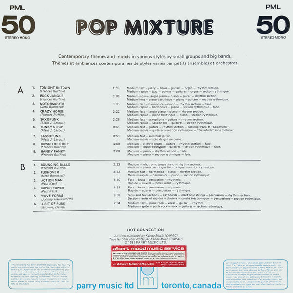 Various – Pop Mixture — back cover