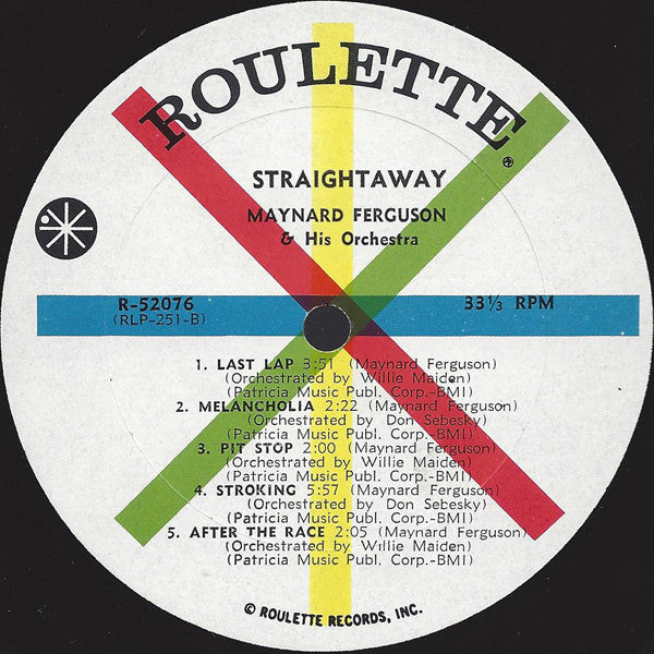 Maynard Ferguson – "Straightaway" Jazz Themes – LP, US 1961