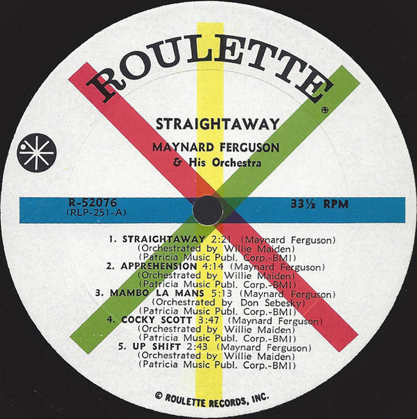 Maynard Ferguson – "Straightaway" Jazz Themes – LP, US 1961