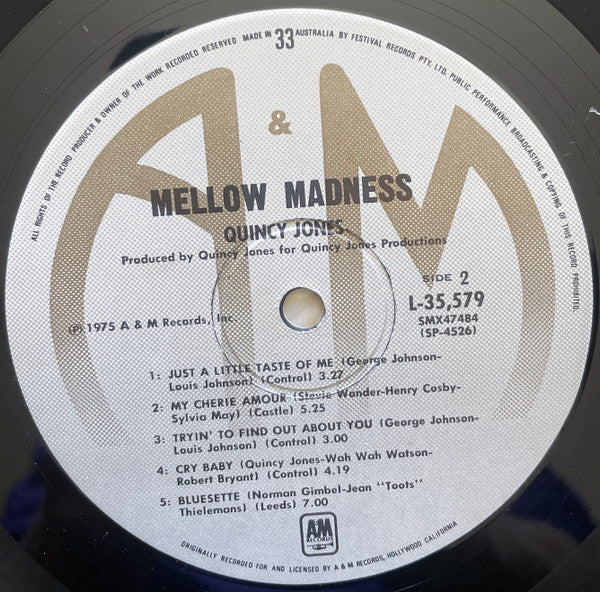 Quincy Jones – Mellow Madness – LP, AU 1975