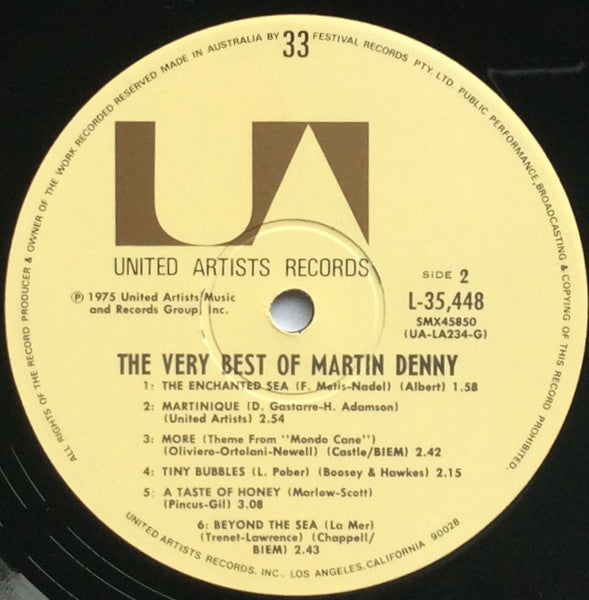 Martin Denny – The Very Best Of Martin Denny – LP, AU