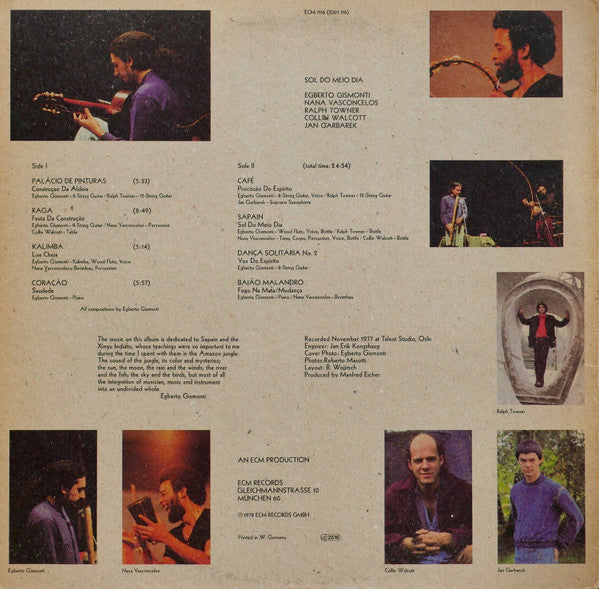 Egberto Gismonti – Sol Do Meio Dia — back cover