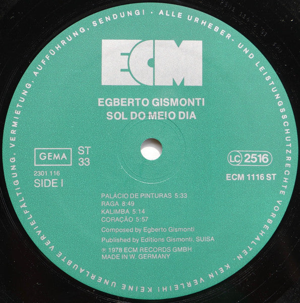 Egberto Gismonti – Sol Do Meio Dia – LP, DE 1978