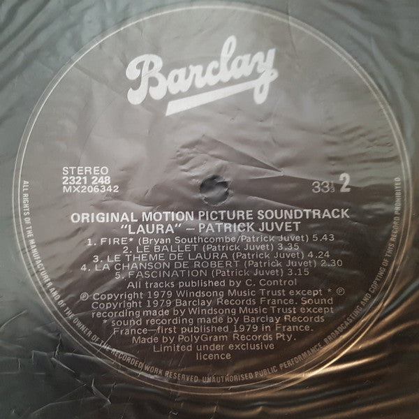 Patrick Juvet – Laura - Original Soundtrack – LP, AU