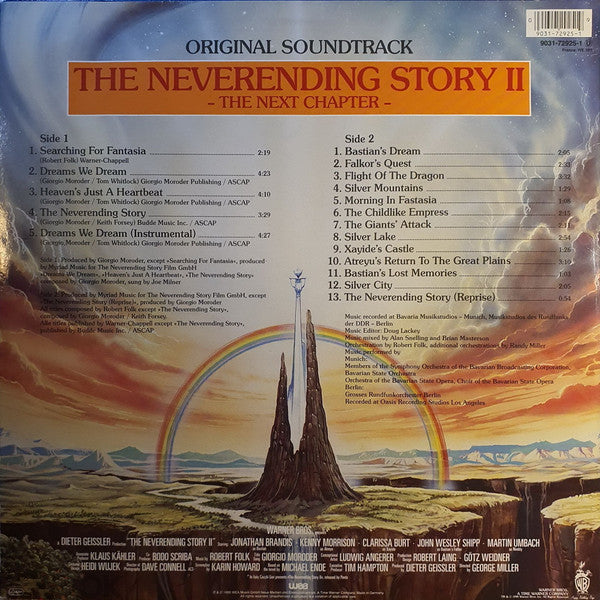 Giorgio Moroder / Robert Folk – The Neverending Story II — back cover